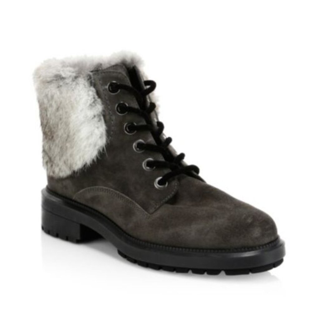 Aquatalia Lacey combat boots fur Italy NWT